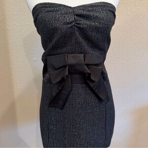 Lane Bryant Black Strapless Top with Bow Accent Size 16